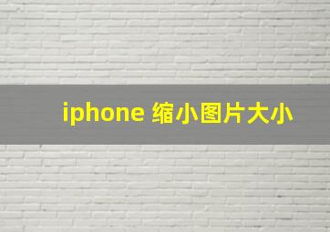 iphone 缩小图片大小